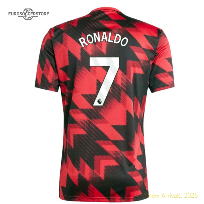 2025-2026 Man Utd Pre-Match Shirt (Red) (Ronaldo 7)-Football Jersey Hub