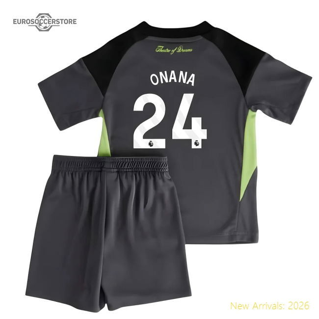 2025-2026 Man Utd Home Goalkeeper Mini Kit (Onana 24)-Football Jersey Hub