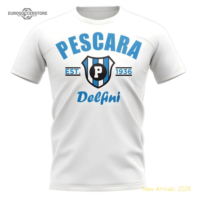 Pescara Established Football T-Shirt (White)-Vantage Point Soccer