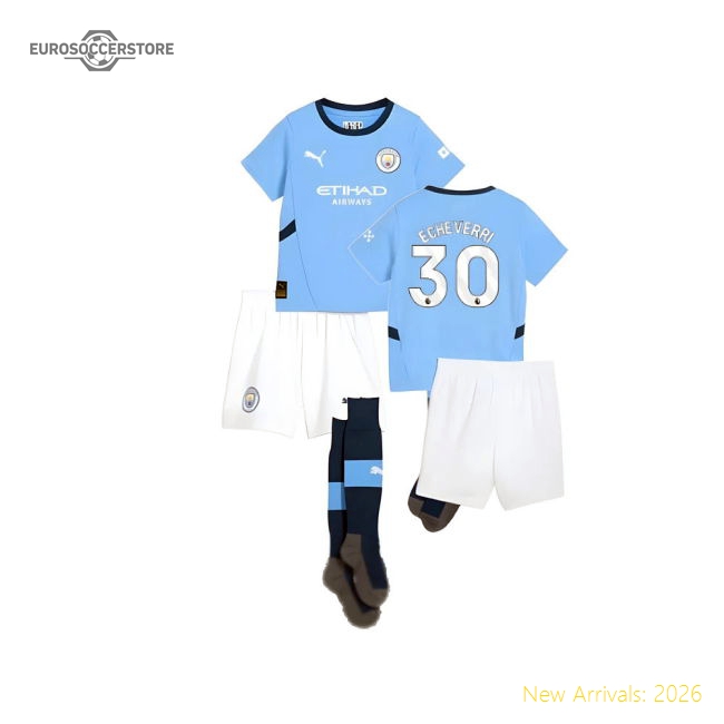 2024-2025 Man City Home Mini Kit (Echeverri 30)-Football Shirts Shop