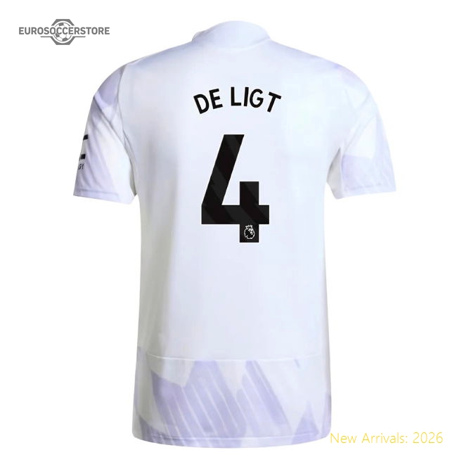 2025-2026 Man Utd Authentic Away Shirt (De Ligt 4)-Football Jersey Hub