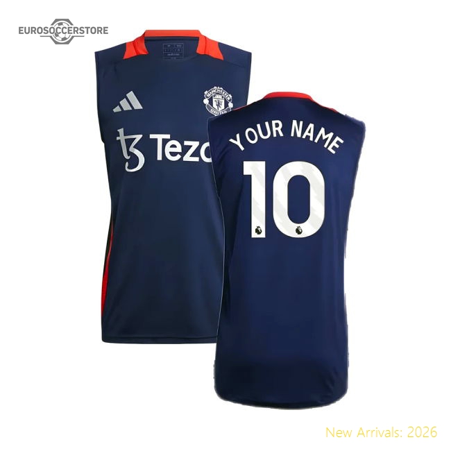 2024-2025 Man Utd Sleeveless Jersey (Night Indigo) (Your Name)-Football Jersey Hub
