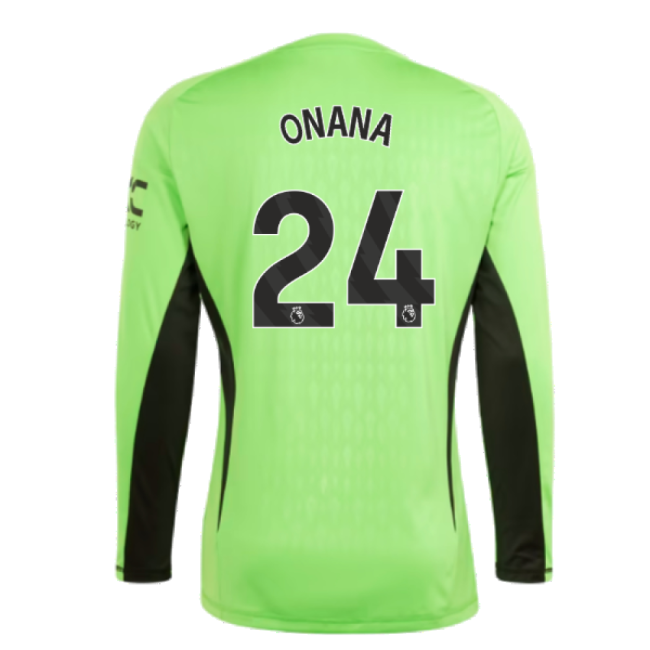 2023-2024 Man Utd Home Goalkeeper Shirt (Solar Green) (Onana 24)-Football Jersey Hub