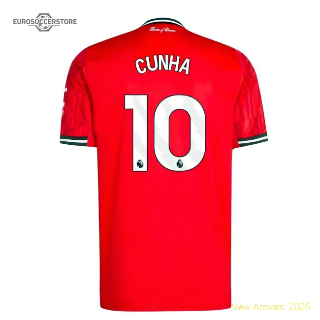 2025-2026 Man Utd Home Shirt (Cunha 10)-Football Jersey Hub