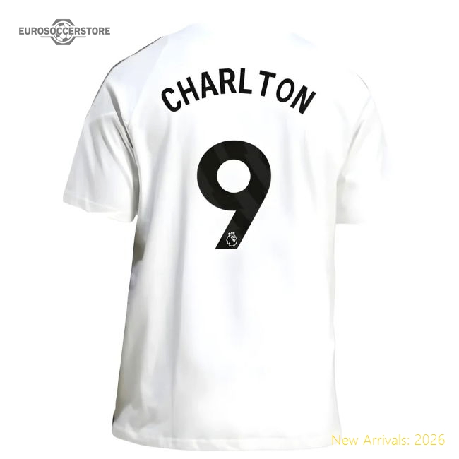 2025-2026 Man Utd Training Tee (White) (Charlton 9)-Football Jersey Hub