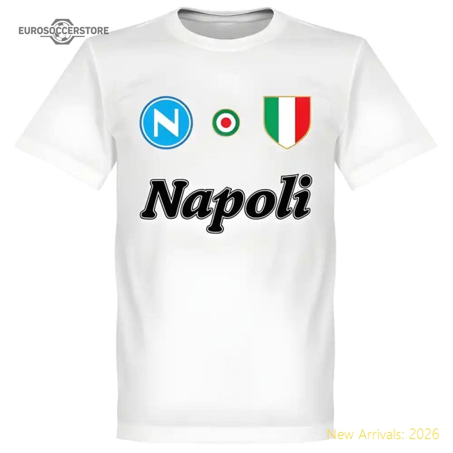 Napoli Maradona 10 Team T-Shirt - White-Vantage Point Soccer