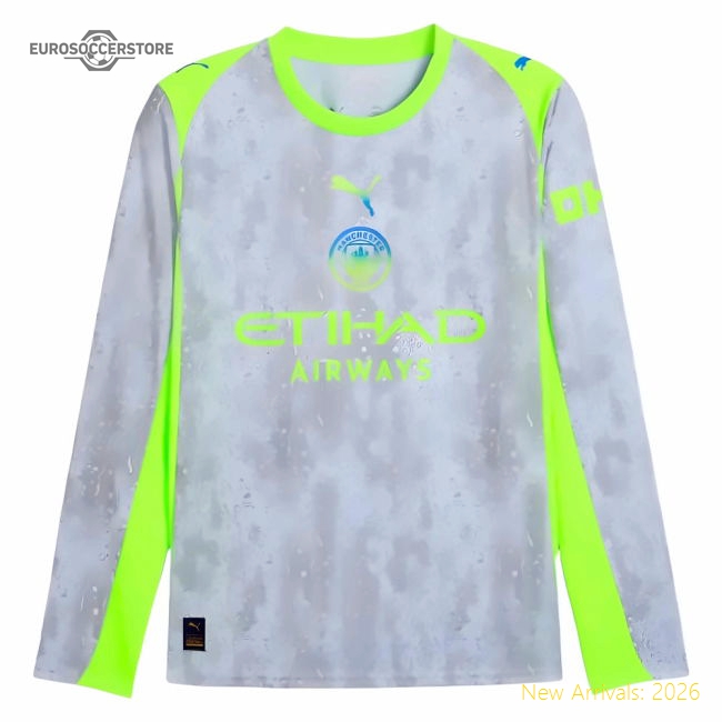 2025-2026 Man City Long Sleeve Third Shirt (Kovacic 8)-Football Jersey Hub