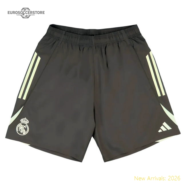 2025-2026 Real Madrid Downtime Shorts (Utility Grey)-BuySoccerJersey Hub