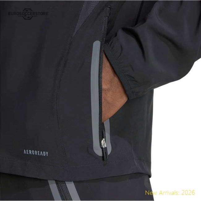 2025-2026 Real Madrid Pro Vis Tech Jacket (Black)-BuySoccerJersey Hub