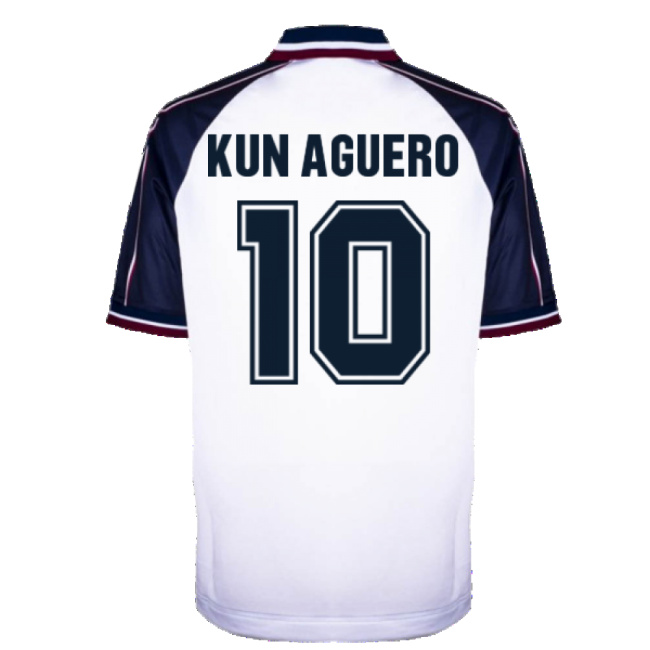 Manchester City 1998 Away Shirt (KUN AGUERO 10)-Football Jersey Hub
