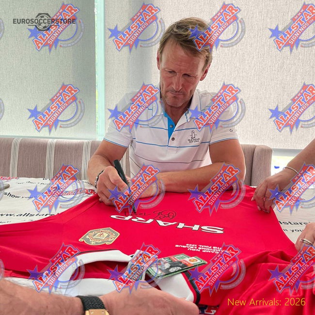 Manchester United FC 1999 Solskjaer & Sheringham Signed Shirt-Football Jersey Hub