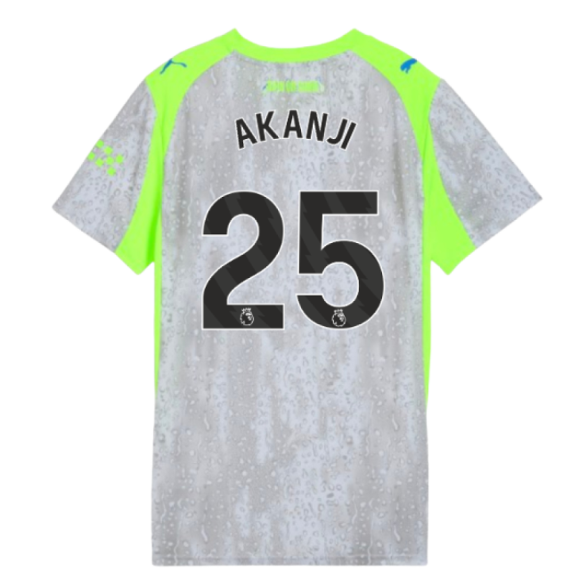 2025-2026 Man City Third Shirt (Womens) (Akanji 25)-Football Jersey Hub