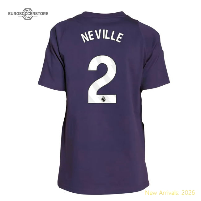 2025-2026 Man Utd Training Tee (Aurora Plum) - Kids (Neville 2)-Football Jersey Hub