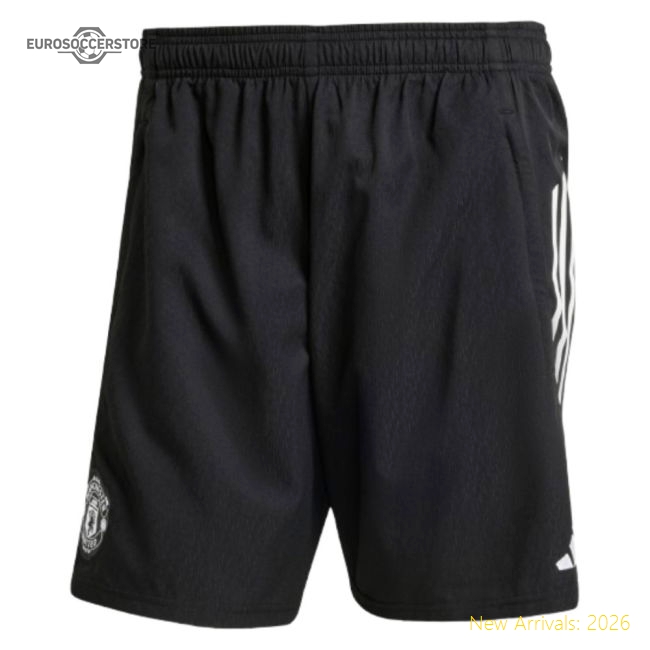 2025-2026 Man Utd Downtime Shorts (Black)-Football Jersey Hub