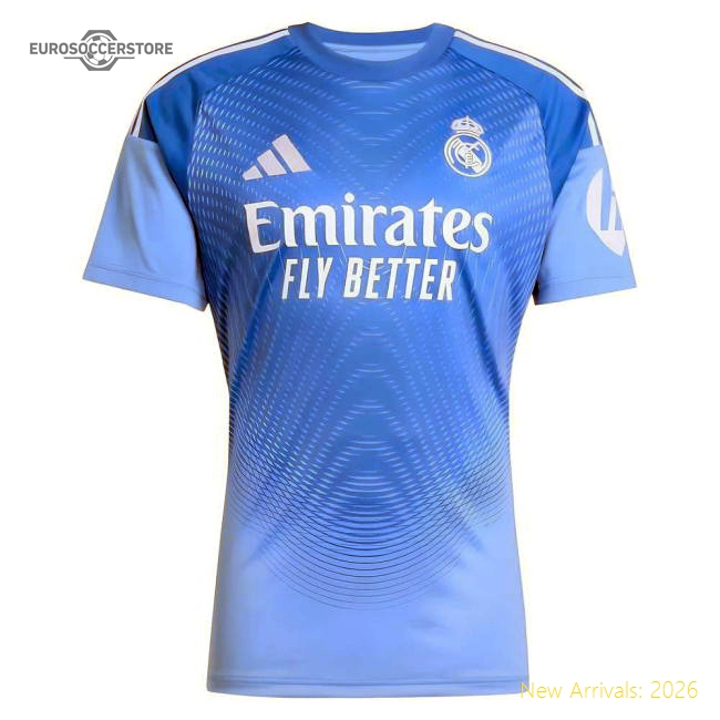 2025-2026 Real Madrid Home Goalkeeper Shirt (Blue)-BuySoccerJersey Hub