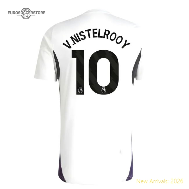2025-2026 Man Utd Training Jersey (White) (V.Nistelrooy 10)-Football Jersey Hub