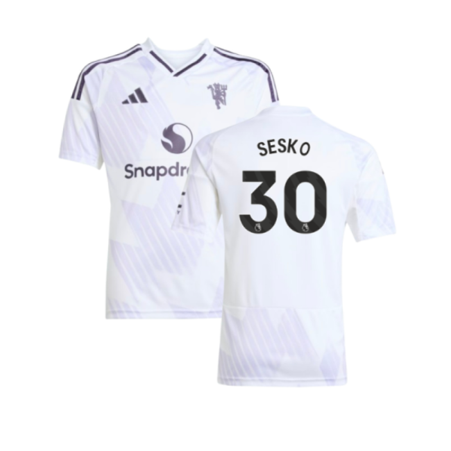 2025-2026 Man Utd Away Shirt (Kids) (Sesko 30)-Football Jersey Hub