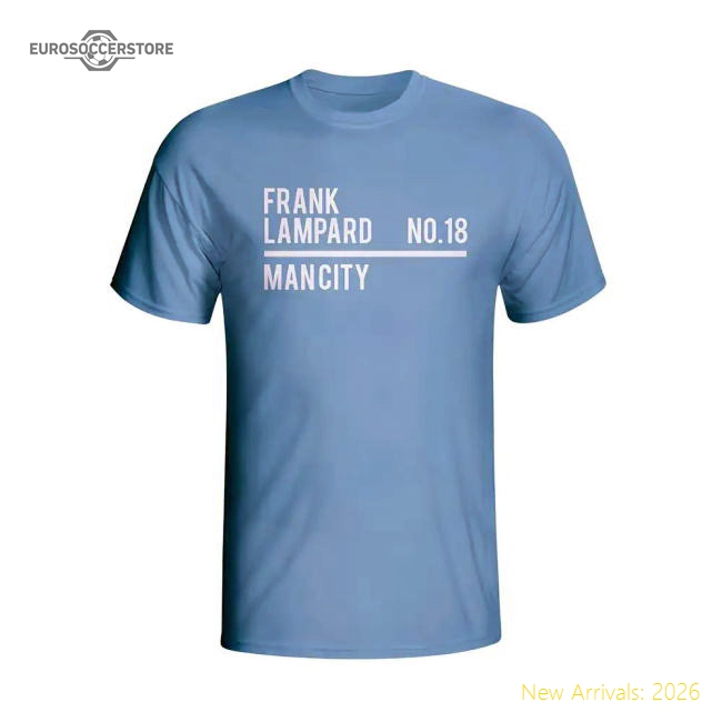 Frank Lampard Man City Squad T-shirt (sky)-Football Jersey Hub