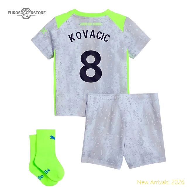 2025-2026 Man City Third Baby Kit (Kovacic 8)-Football Jersey Hub