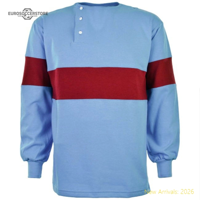 West Ham- Thames Iron Works 1902-1903 Home Retro Football Shirt-Vantage Point Soccer