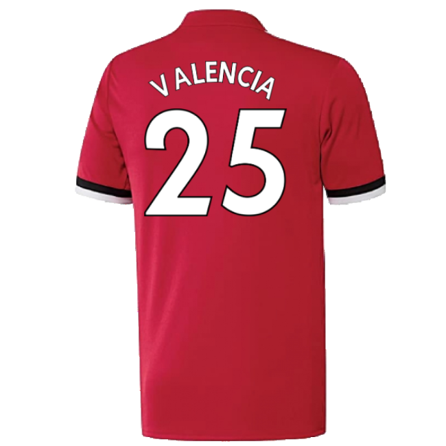 Manchester United 2017-18 Home Shirt ((Excellent) 4-5 Year) (Valencia 25)-Football Jersey Hub