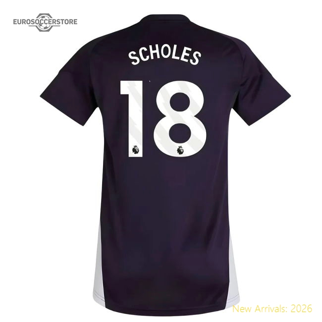 2025-2026 Man Utd Training Jersey (Aurora Plum) - Womens (Scholes 18)-Football Jersey Hub