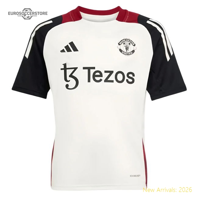 2024-2025 Man Utd Training Jersey (Off White) - Kids-Football Jersey Hub