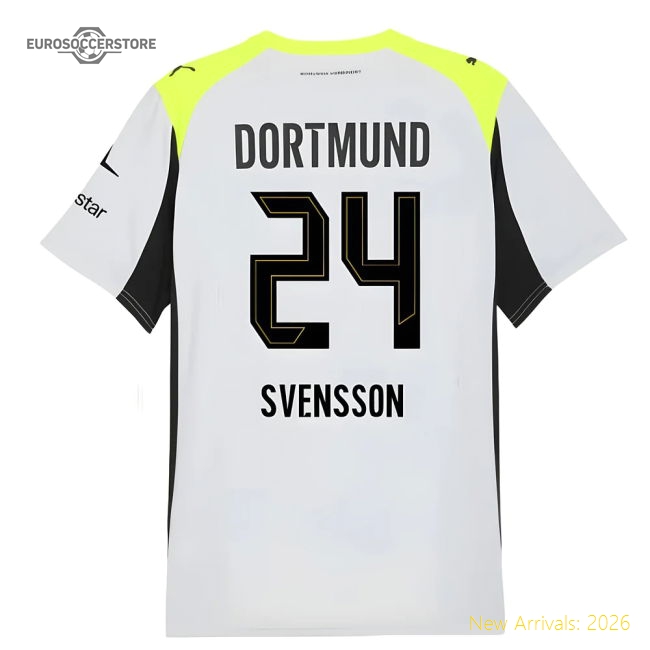 Borussia Dortmund 2025-2026 Away Gear Football Football Top-Jersey Chest: 2026 World Cup Soccer Kits
