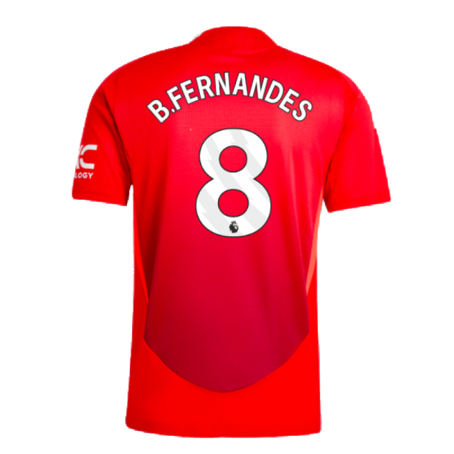 2024-2025 Man Utd Authentic Home Shirt (B.Fernandes 8)-Football Jersey Hub