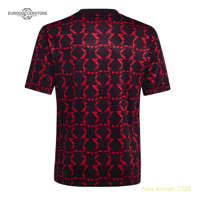 2024-2025 Man Utd Pre-Match Shirt (Black) - Kids (Garnacho 17)-Football Jersey Hub