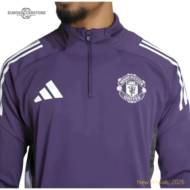 2025-2026 Man Utd Training Top (Aurora Plum)-Football Jersey Hub