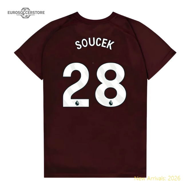West Ham United Poly T-Shirt (Claret/Blue) - Kids (Soucek 28)-Vantage Point Soccer
