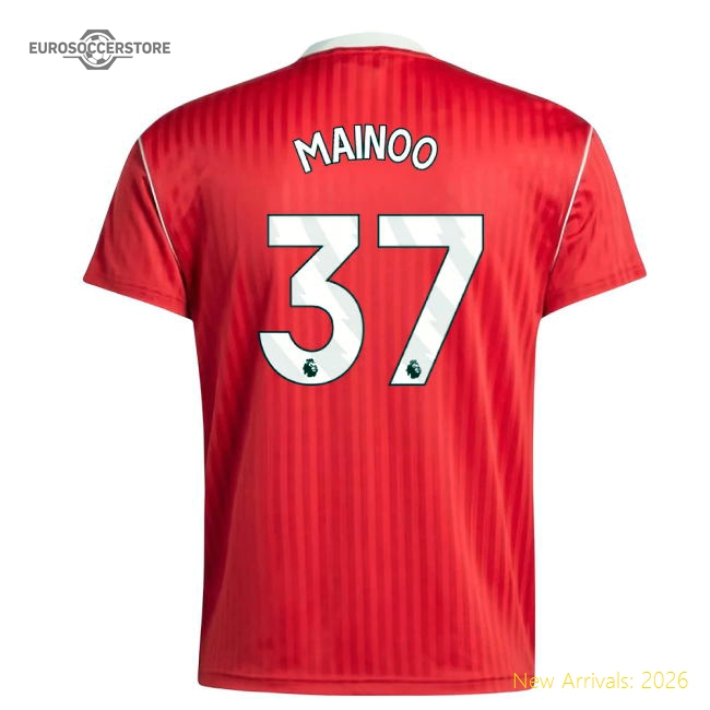 Manchester United Terrace Icons Shirt (Red) (Mainoo 37)-Football Jersey Hub