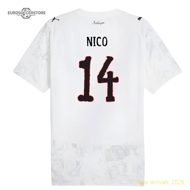 2025-2026 KIDSUPER x Manchester City CWC Shirt (White) (Nico 14)-Football Shirts Shop