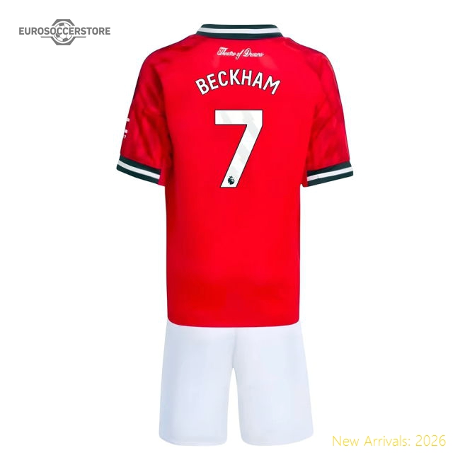 2025-2026 Man Utd Home Mini Kit (Beckham 7)-Football Jersey Hub