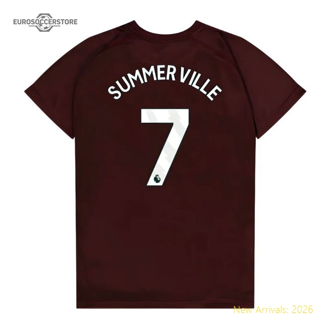 West Ham United Poly T-Shirt (Claret/Blue) - Kids (Summerville 7)-Vantage Point Soccer