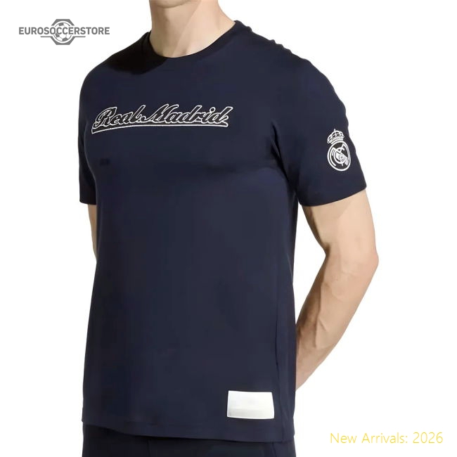 2025-2026 Real Madrid US Tee (Navy)-BuySoccerJersey Hub