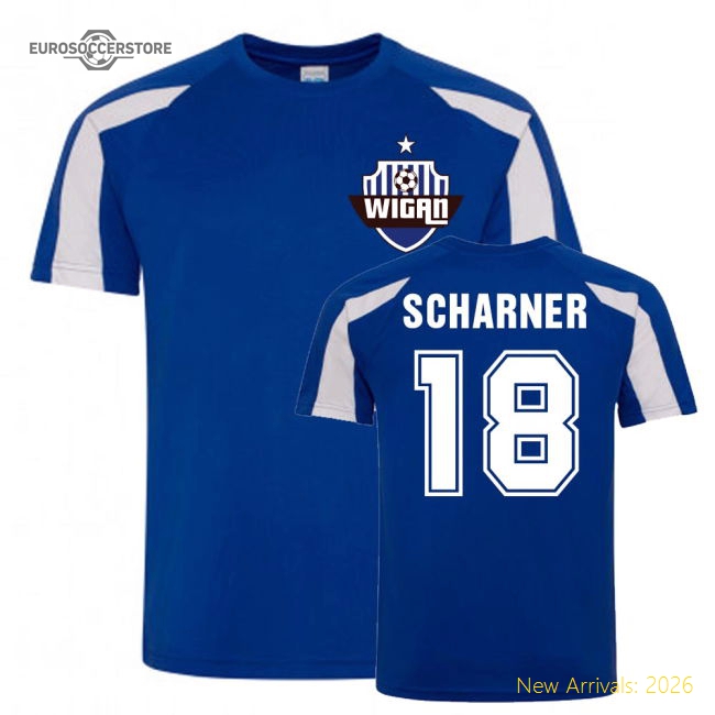Paul Scharner Wigan Sports Training Jersey (Blue)-Vantage Point Soccer