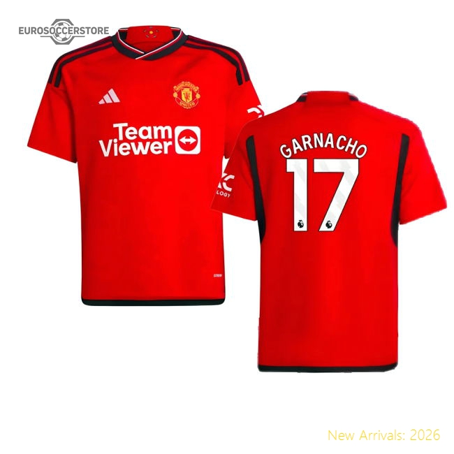 2023-2024 Man Utd Home Shirt (Kids) (Garnacho 17)-Football Jersey Hub