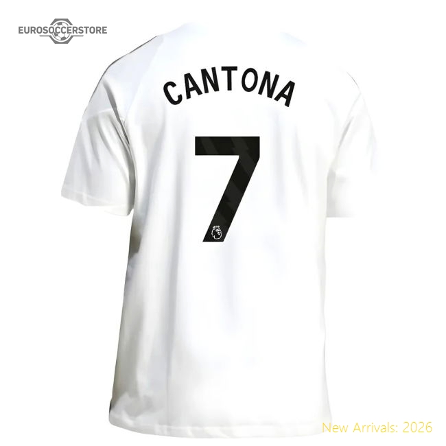 2025-2026 Man Utd Training Tee (White) (Cantona 7)-Football Jersey Hub
