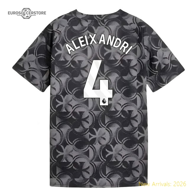 2025-2026 Man City Warm Up Jersey (Black) - Kids (Aleixandri 4)-Football Shirts Shop