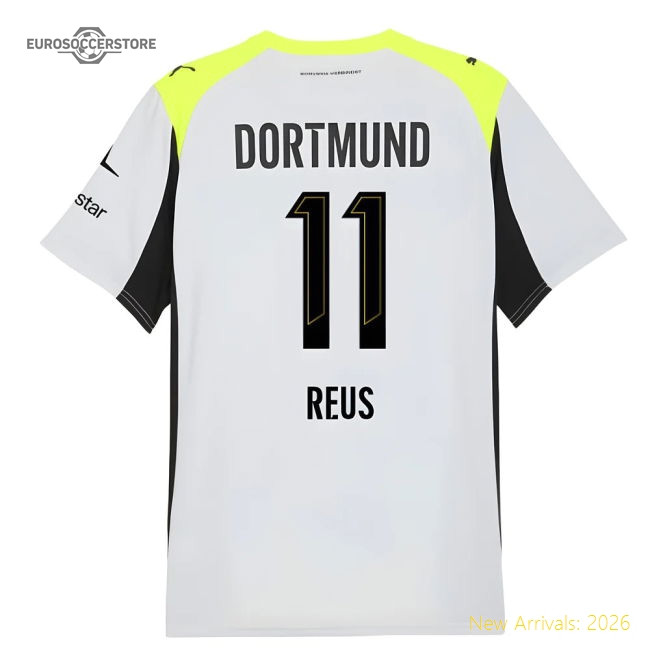 Borussia Dortmund 2025-2026 Away Uniform Football Football Top-Jersey Chest: 2026 World Cup Soccer Kits