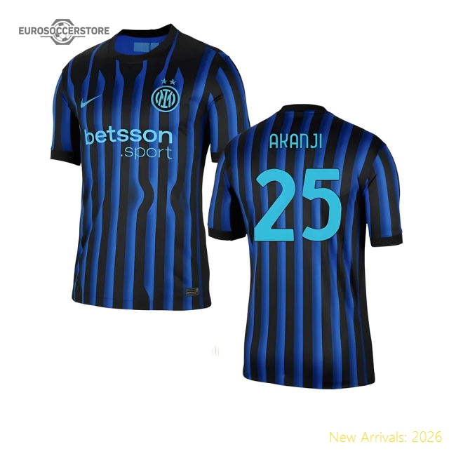 2025-2026 Inter Milan Home Shirt (Akanji 25)-PitchVibe Kits