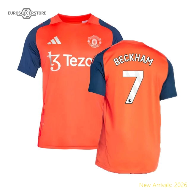 2024-2025 Man Utd Training Jersey (Red) (Beckham 7)-Football Jersey Hub