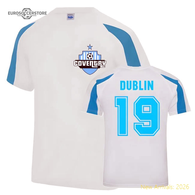Dion Dublin Coventry Sports Training Jersey (White)-Vantage Point Soccer