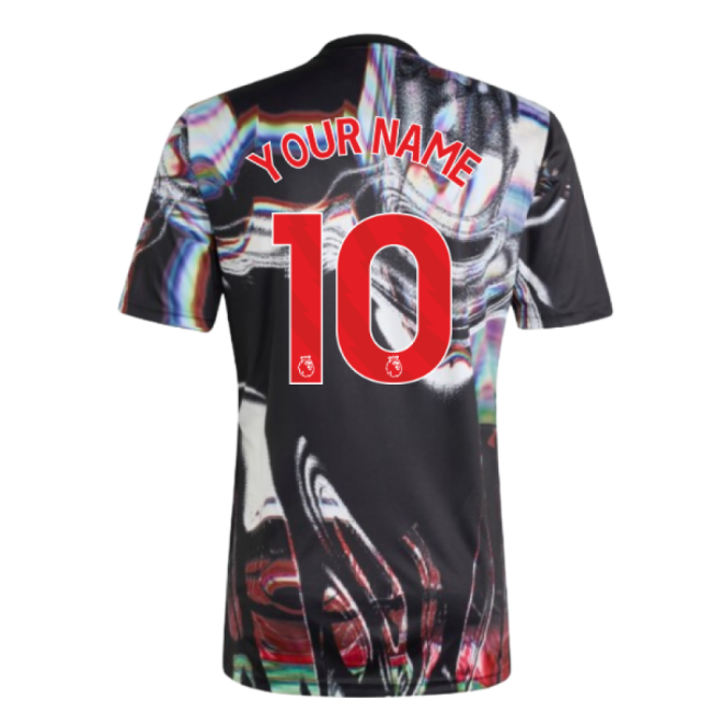 2025-2026 Man Utd Pre Match Shirt (Black) (Your Name)-Football Jersey Hub