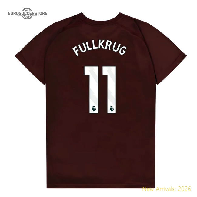 West Ham United Poly T-Shirt (Claret/Blue) - Kids (Fullkrug 11)-Vantage Point Soccer