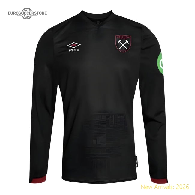 2024-2025 West Ham Long Sleeve Away Shirt (Kids)-Vantage Point Soccer