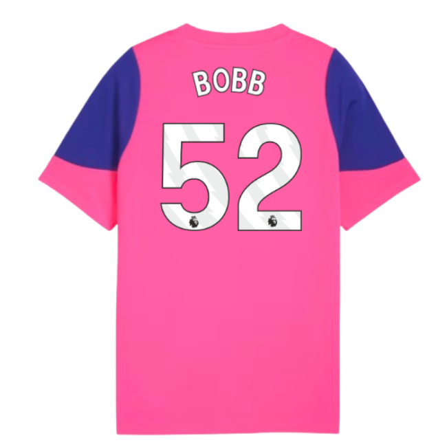 2025-2026 Man City Training Jersey (Fluro Pink) - Kids (Bobb 52)-Football Shirts Shop