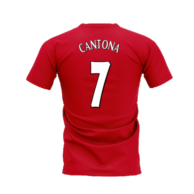 Manchester United 1998-1999 Retro Shirt T-shirt (Red) (Cantona 7)-Football Jersey Hub